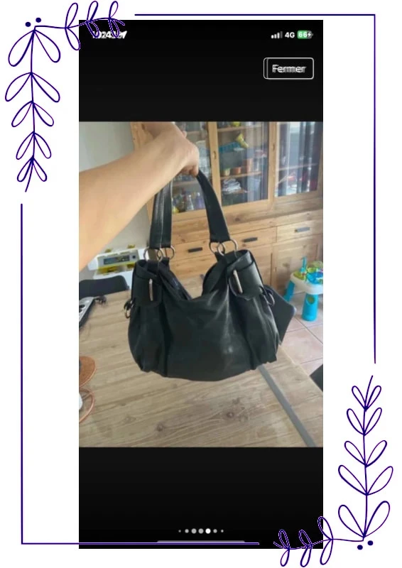 Gran bolso de mano de cuero – photo 5